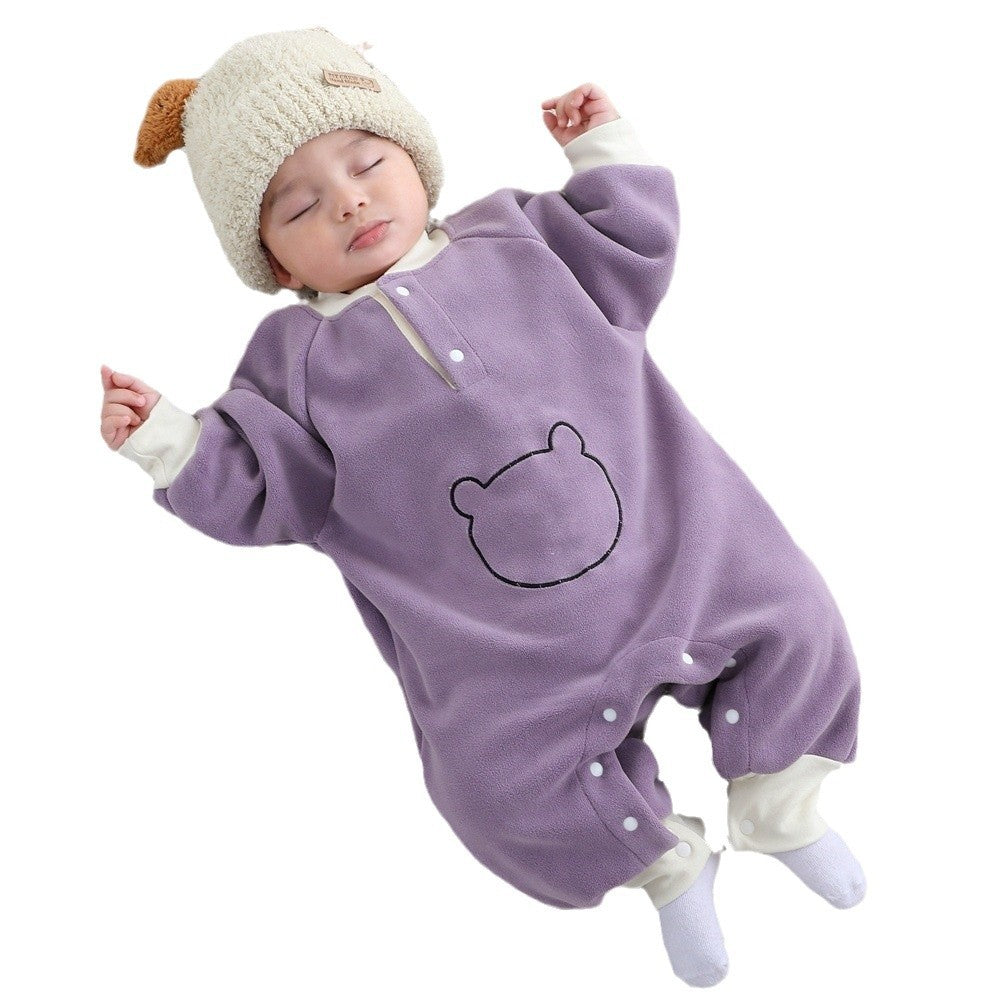 Baby-Olympia-Fleece-Romper, warm & dick – Bild 5 | LuxeStyle