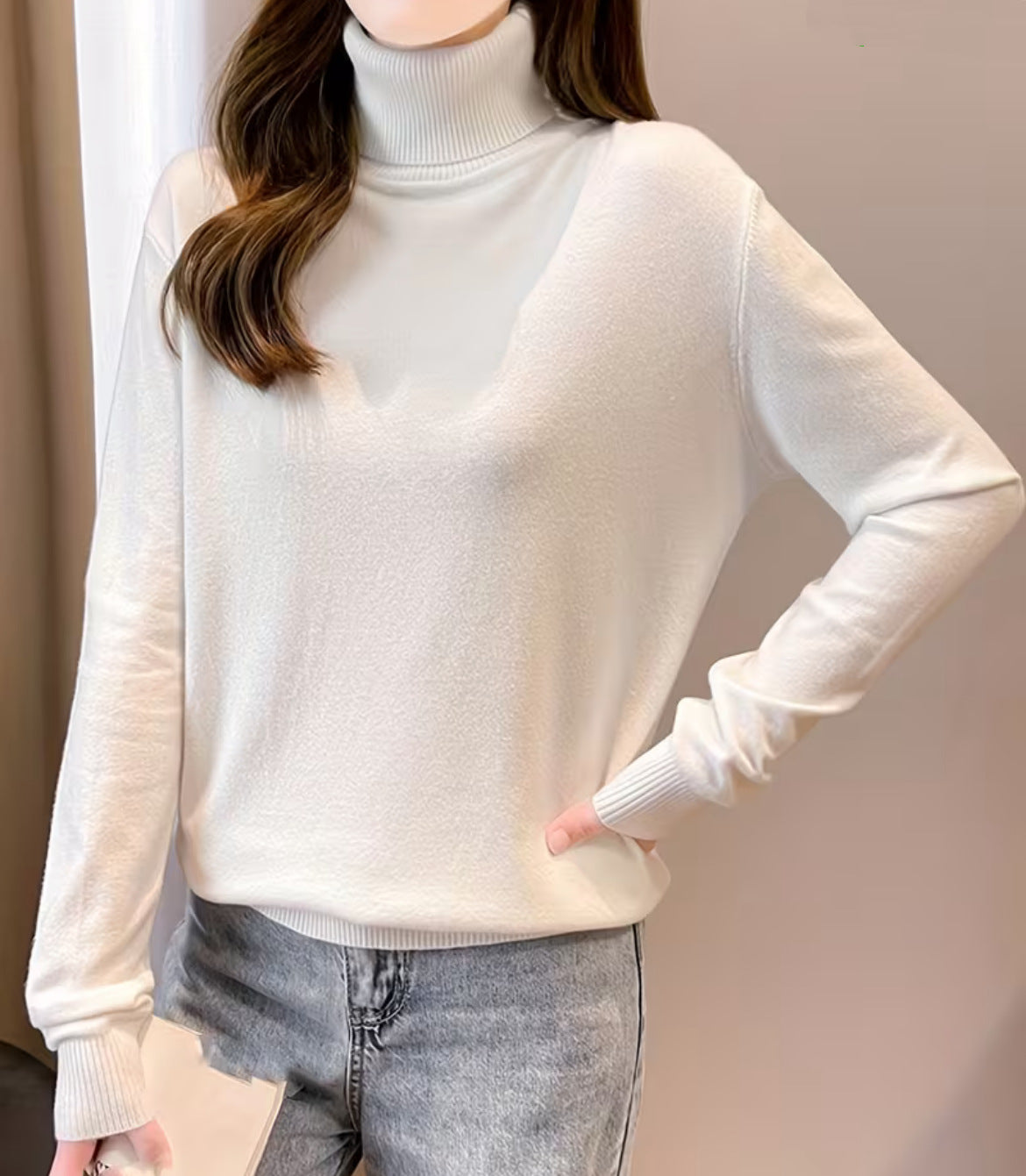 Damen Rollkragenpullover – Eleganter Strick