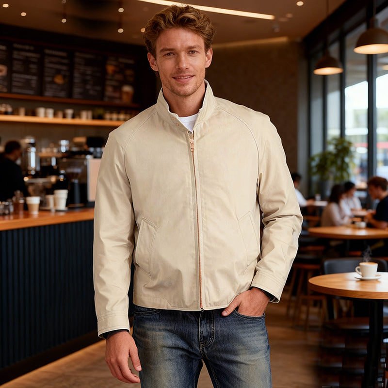Herren Übergangsjacke mit Rundsaum