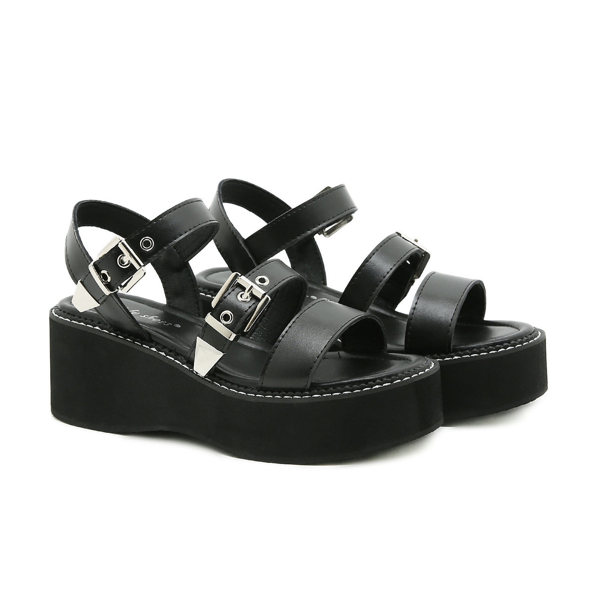 Plateau Sandalen mit hohem Absatz – Bild 6 | LuxeStyle