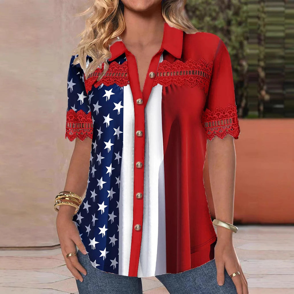 Kurzarm-Cardigan mit Digitaldruck – Bild 1 | LuxeStyle
