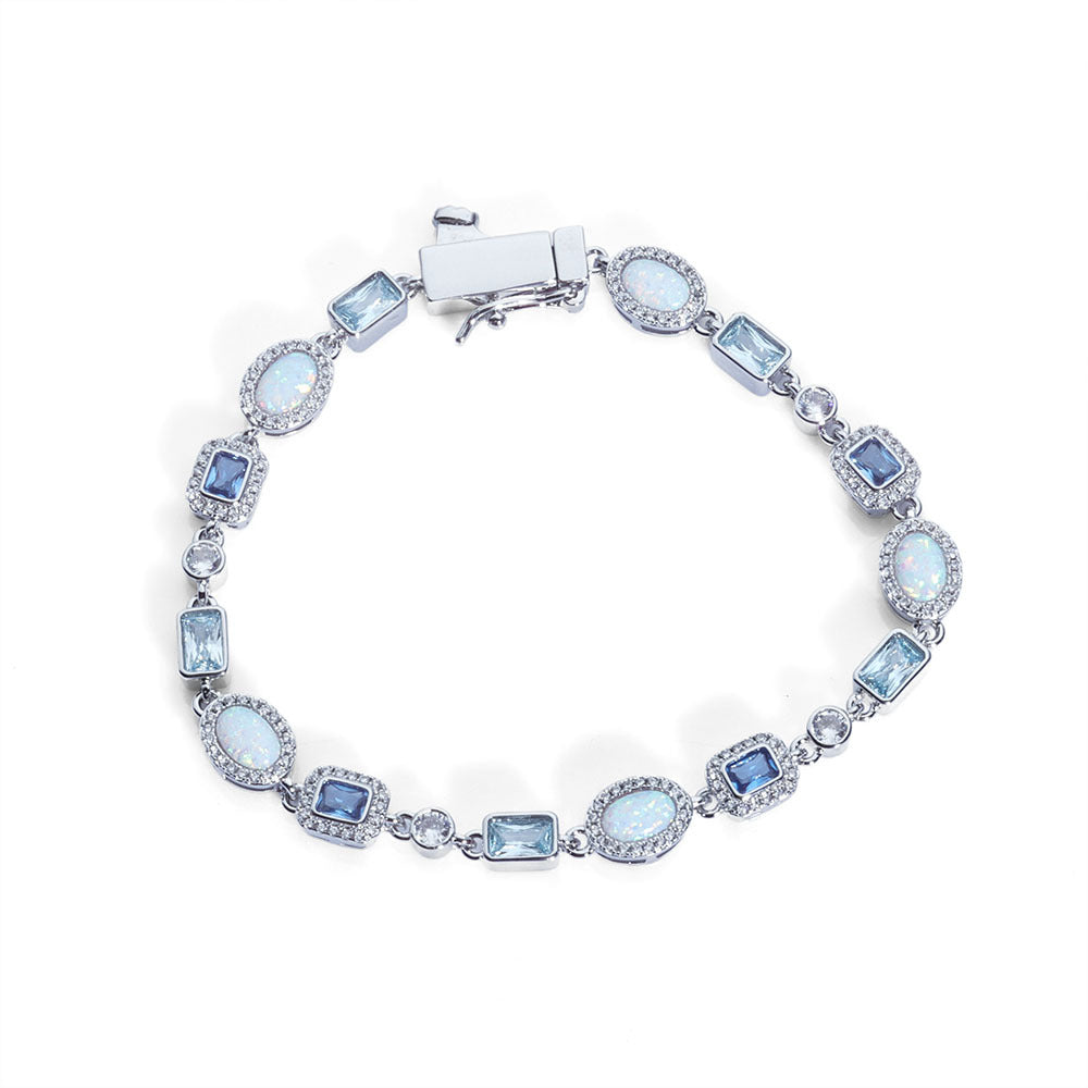 Hip-Hop Armband mit blauen Zirkonen – Bild 3 | LuxeStyle
