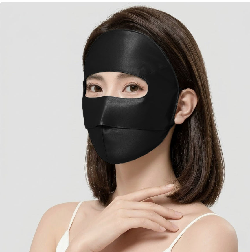 Seiden-Gesichtsmaske mit UV-Schutz – Ansicht 8