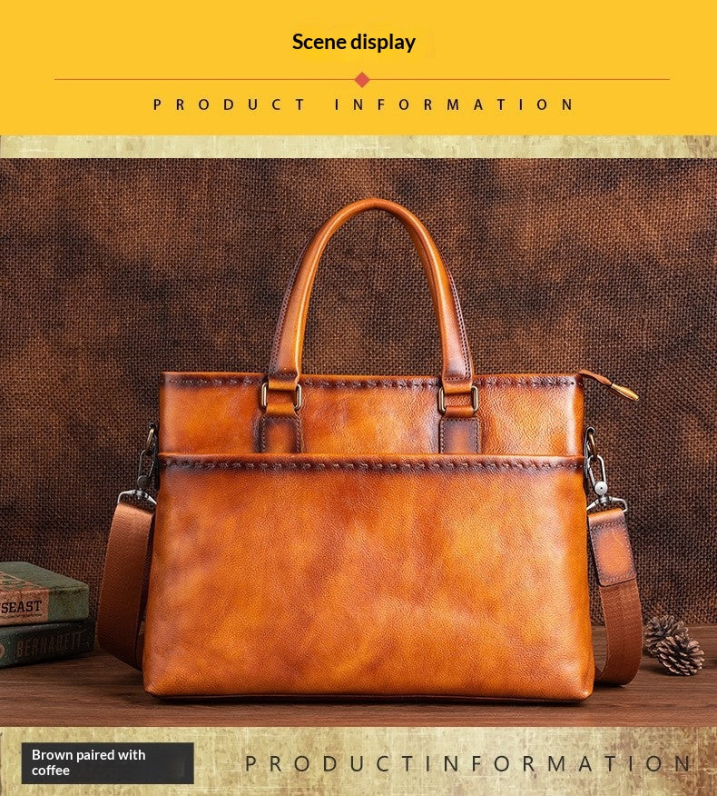 Herren Handtasche aus vollnarbigem Leder