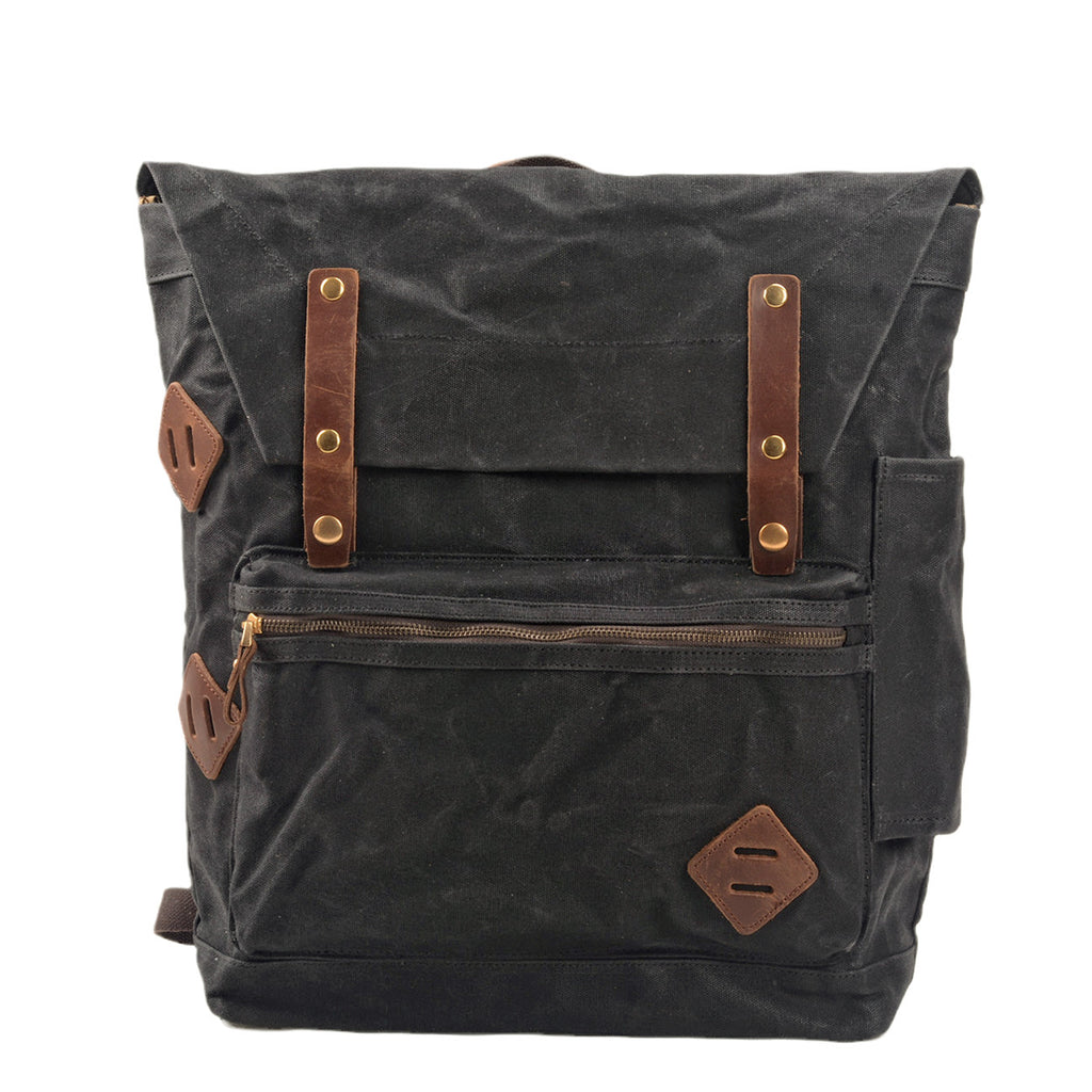 Grosser, wasserdichter Canvas Rucksack – Bild 4 | LuxeStyle