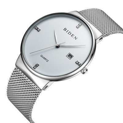 Ultraflache Herrenuhr mit Milanaise-Armband – Bild 5 | LuxeStyle