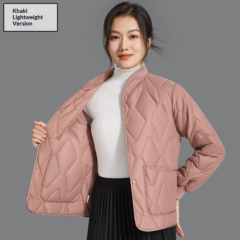 Gefütterte Damen-Freizeitjacke mit langen Ärmeln