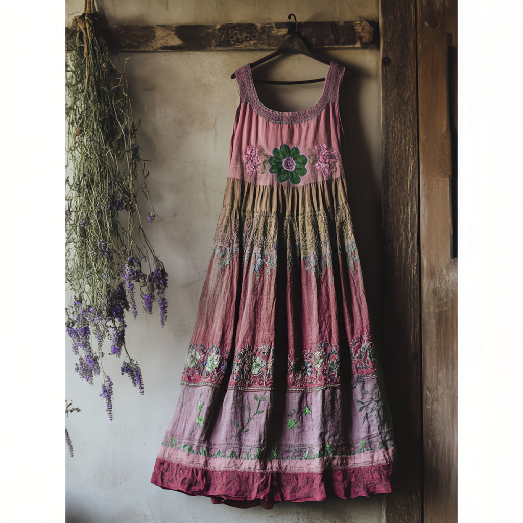 Casual V-Neck Kleid mit Digitalprint