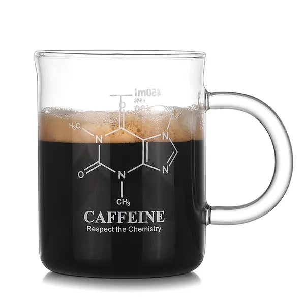 Borosilikatglas-Tasse mit Skala