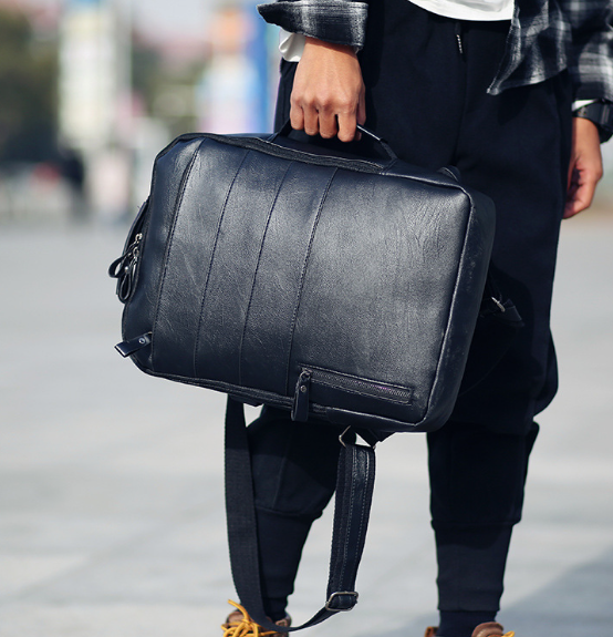 Business Laptop-Rucksack aus PU-Leder – Bild 6 | LuxeStyle