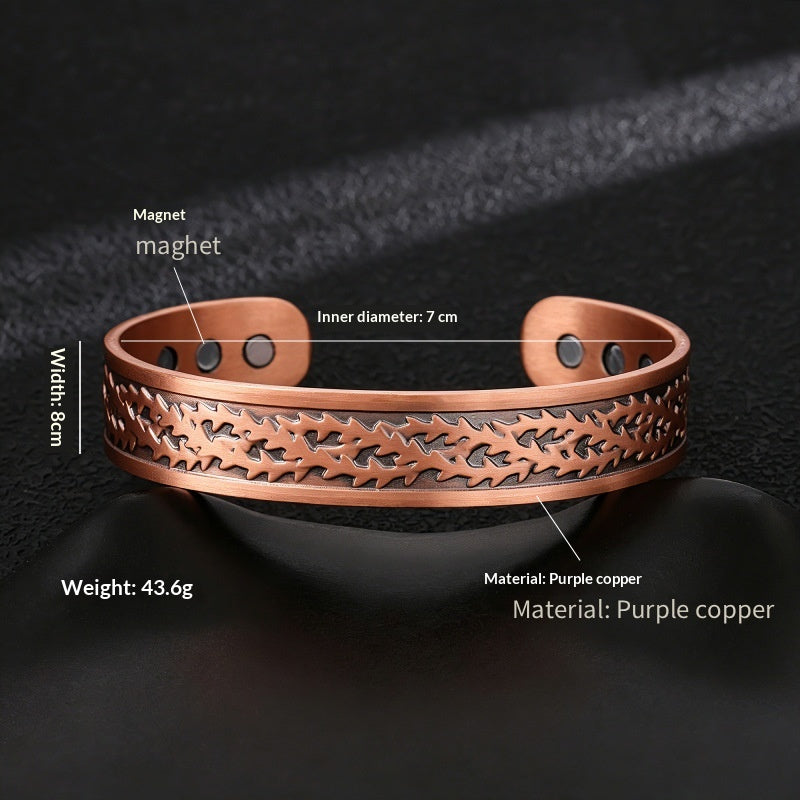 Magnetarmband aus rotem Kupfer – Bild 4 | LuxeStyle