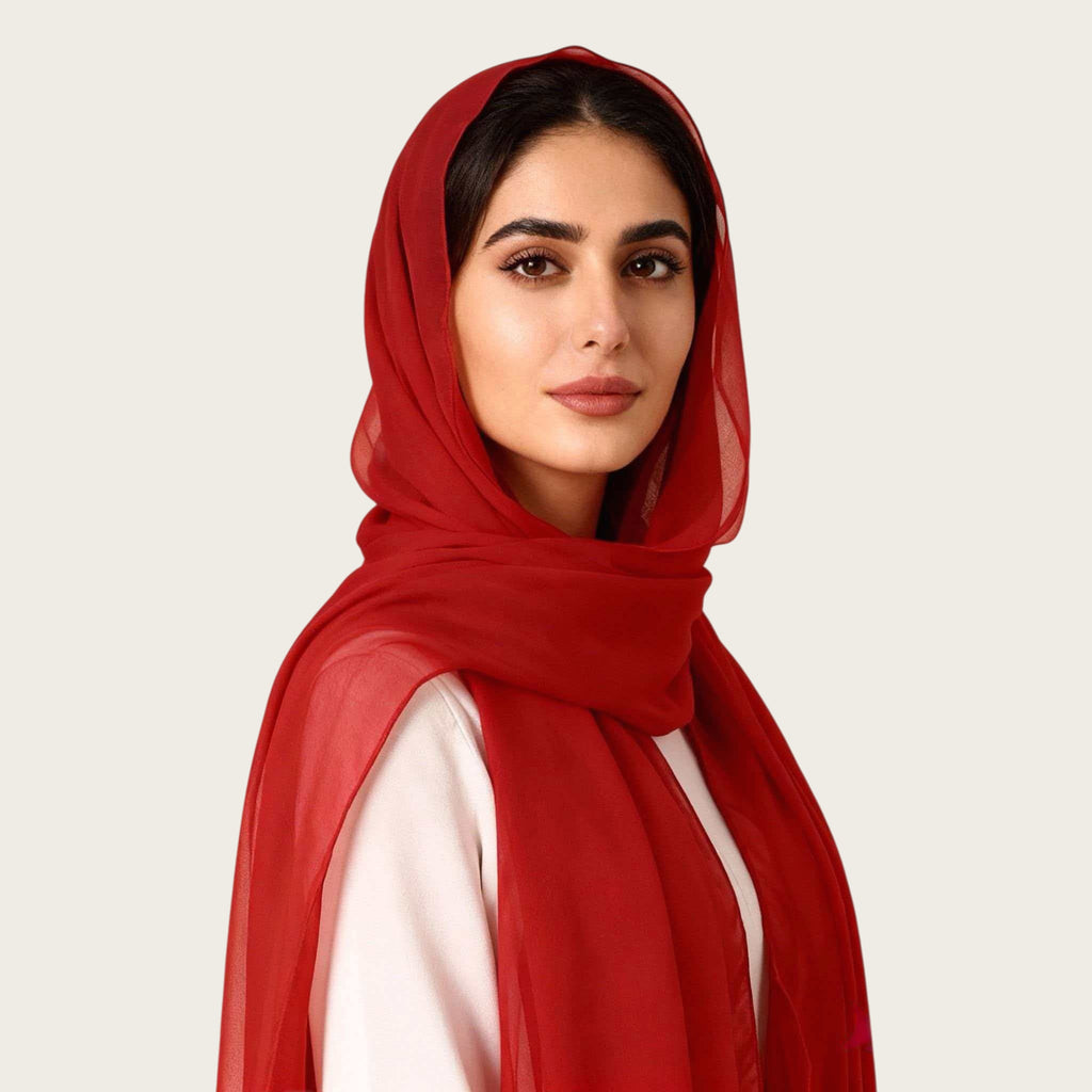 Samt-Chiffon Schal | LuxeStyle