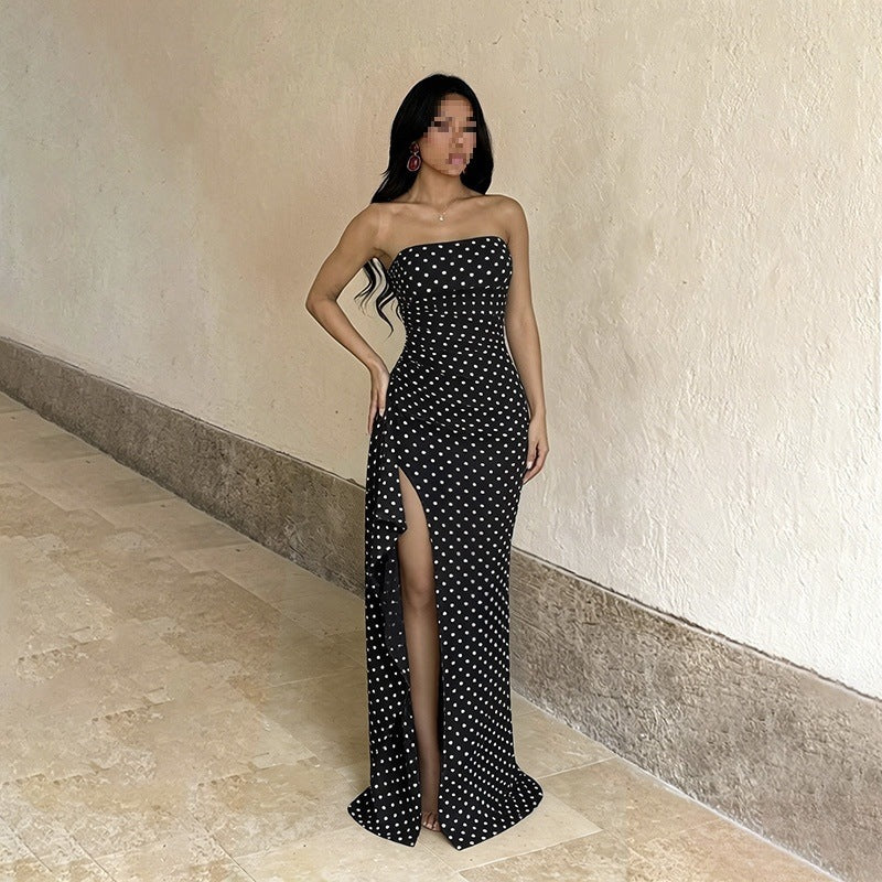 Sommer-Maxikleid mit Polka-Dot-Muster