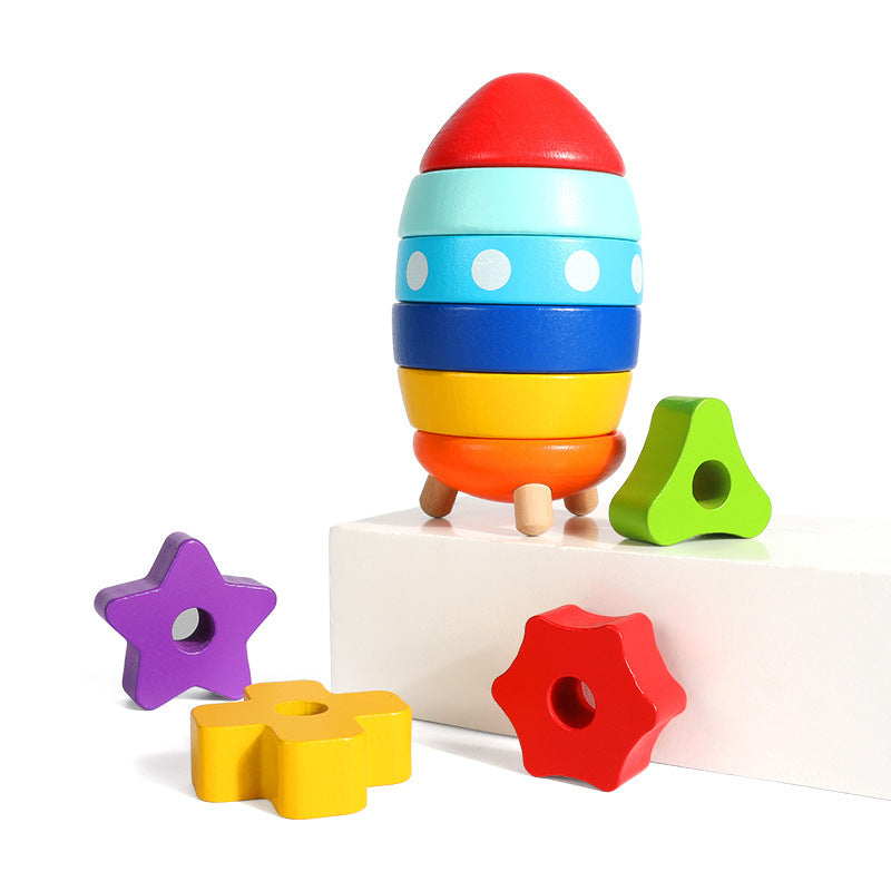 Doppelturm-Stapelspiel aus Holz – Bild 5 | LuxeStyle