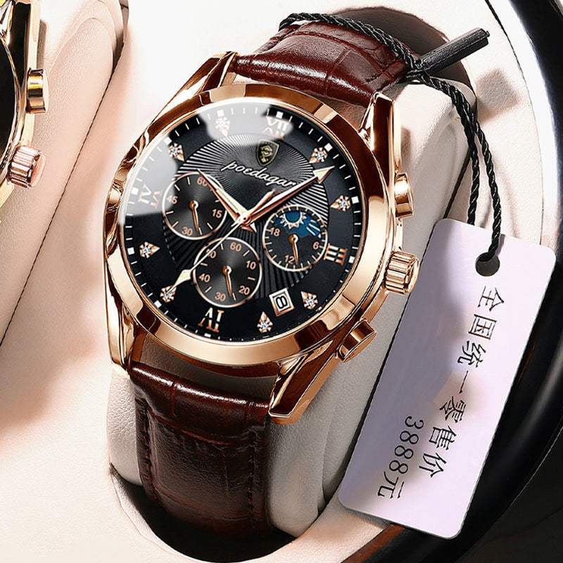 Wasserdichte Leucht-Herrenuhr mit Kalender – Bild 2 | LuxeStyle