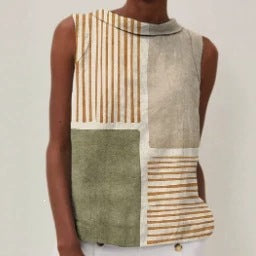 3D Blumenprint Kurzarm-Shirt