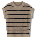 Gestreifter Pullover-Weste – Bild 1 | LuxeStyle