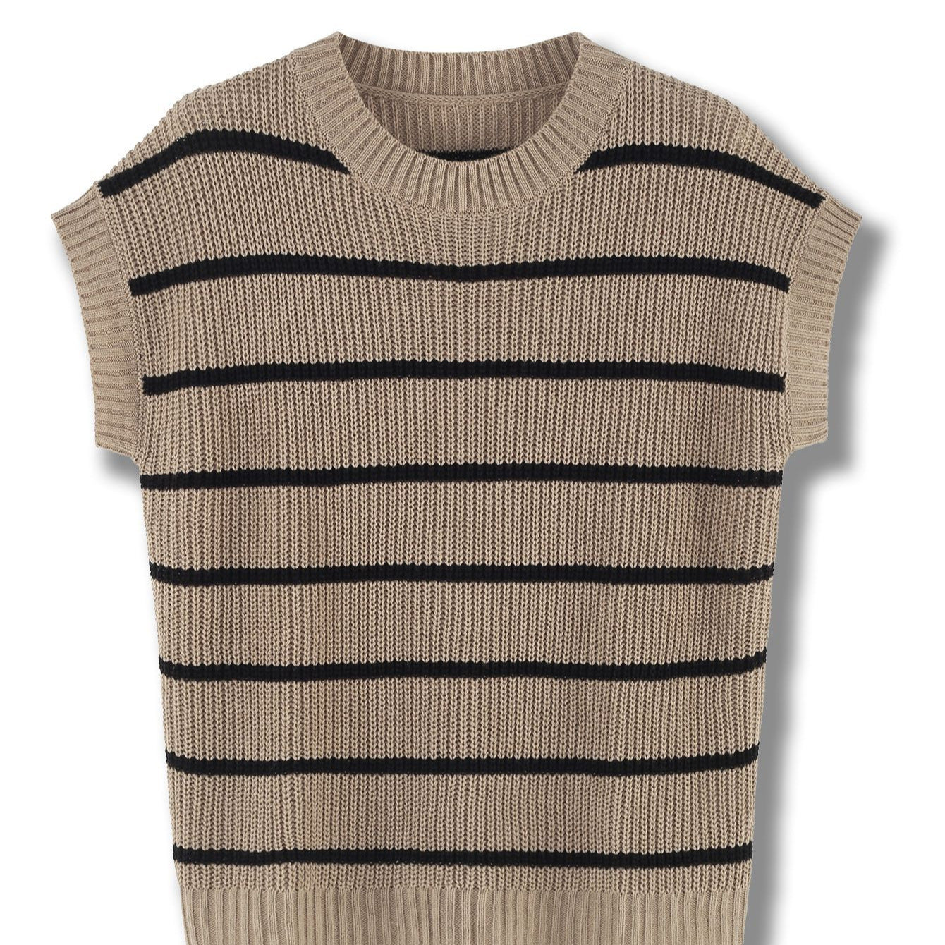 Gestreifter Pullover-Weste