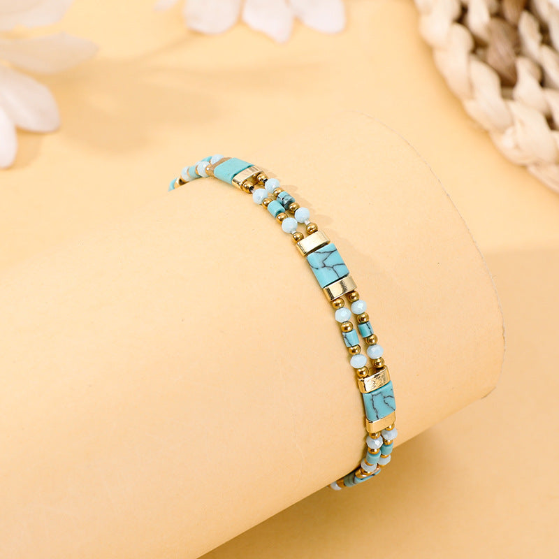 Boho Armband mit Türkis und Lapislazuli – Bild 3 | LuxeStyle