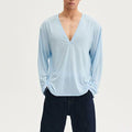 Herren Langarmshirt mit Ueberschnittenen Schultern – Bild 1 | LuxeStyle