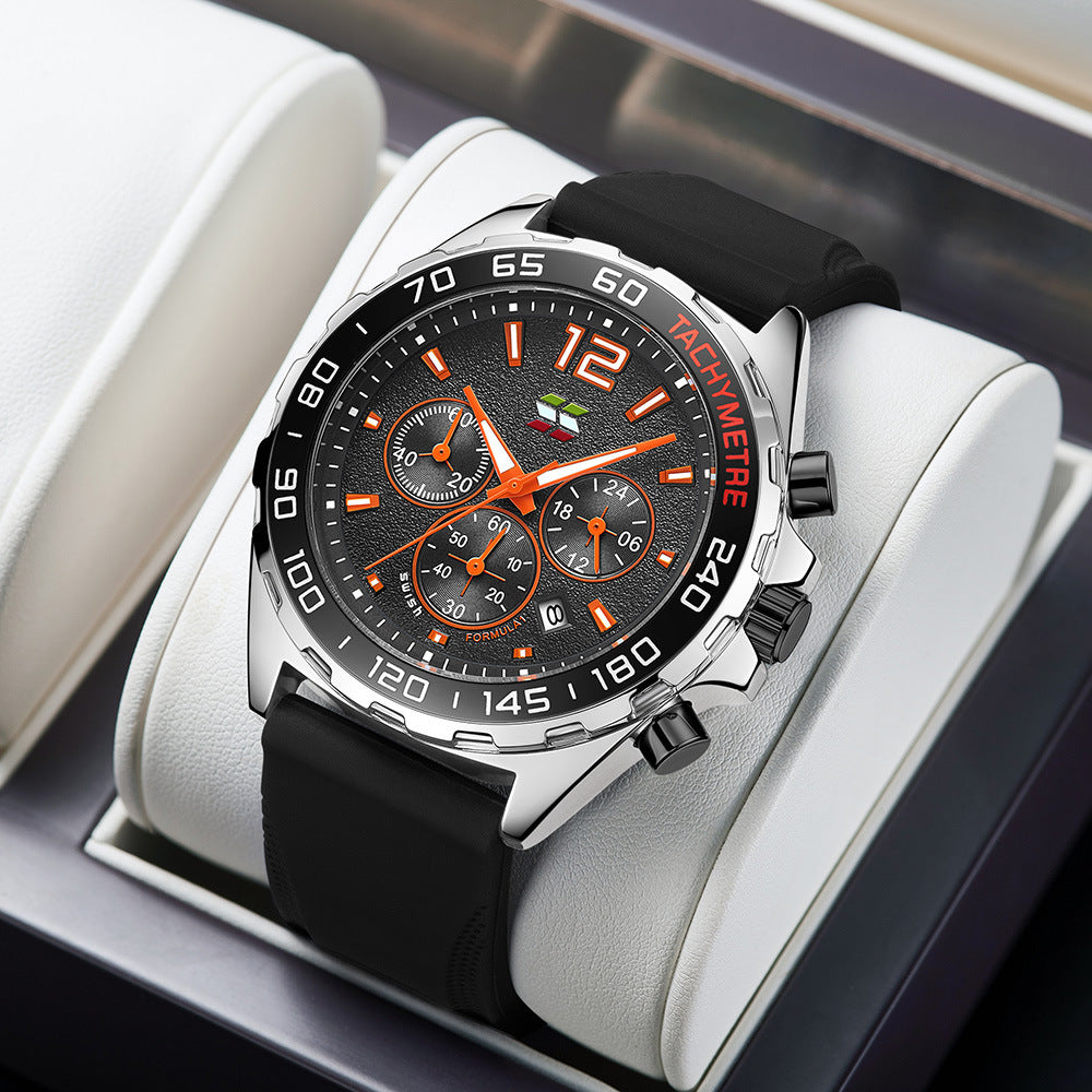Sportliche Quarzuhr mit Kautschukarmband – Bild 6 | LuxeStyle