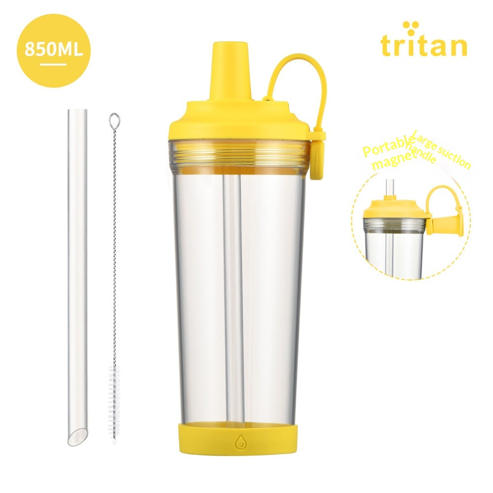 Trinkflasche mit Magnetgriff und Strohhalm – Bild 6 | LuxeStyle