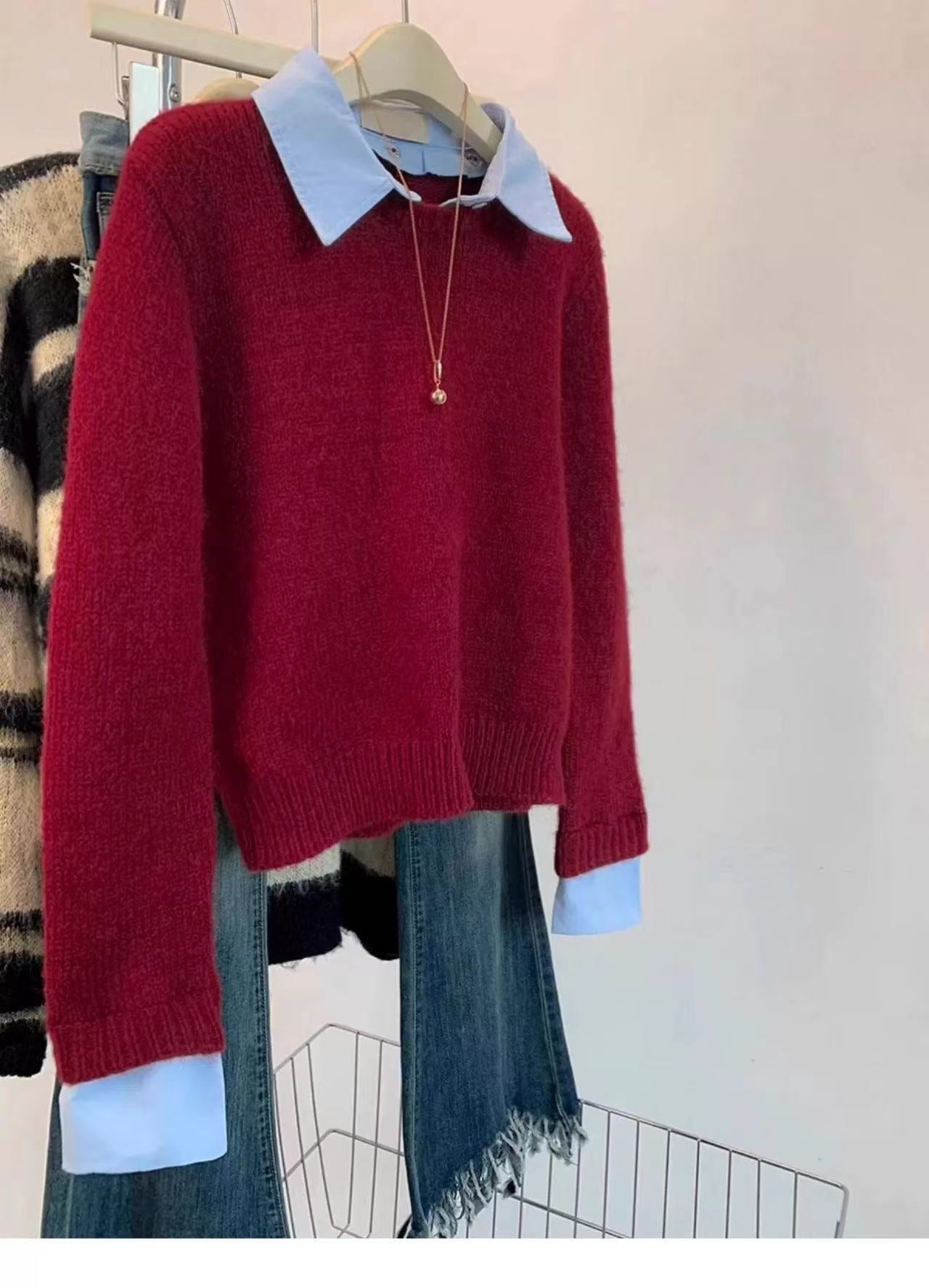 Patchwork-Faux-Sweater