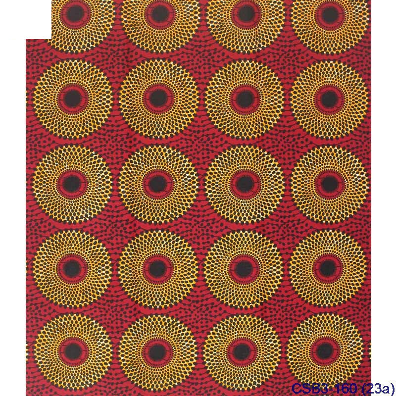 Afrikanischer Baumwoll-Wax-Stoff mit Geometrie-Print | LuxeStyle
