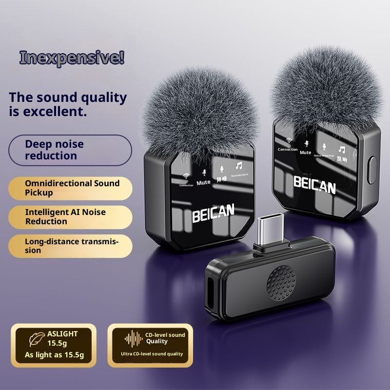 HD Wireless Ansteckmikrofon für Live-Aufnahmen