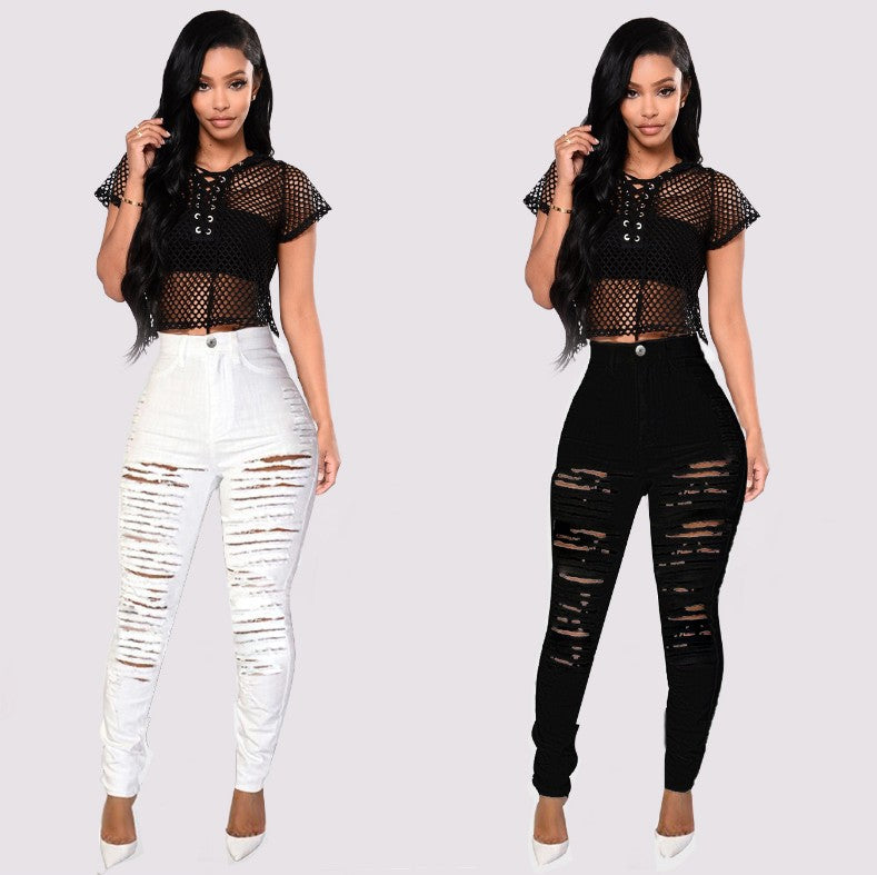 Distressed Slim-Fit Jeans
