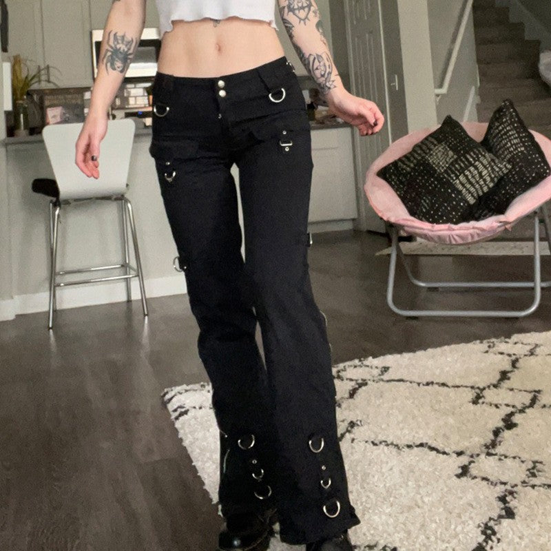 Low-Rise Straight-Leg Cargo-Hose