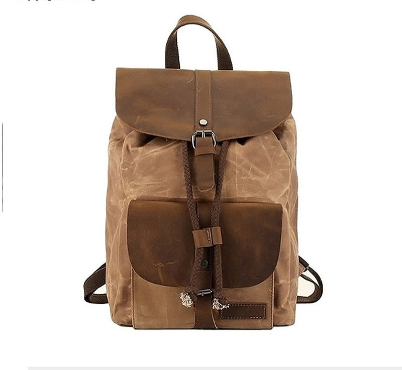 Wasserdichter Canvas-Rucksack im Retro-Stil