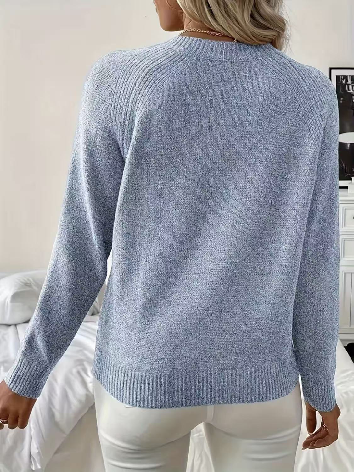 Strickpullover mit Rundhals und Relaxed Fit – Bild 7 | LuxeStyle
