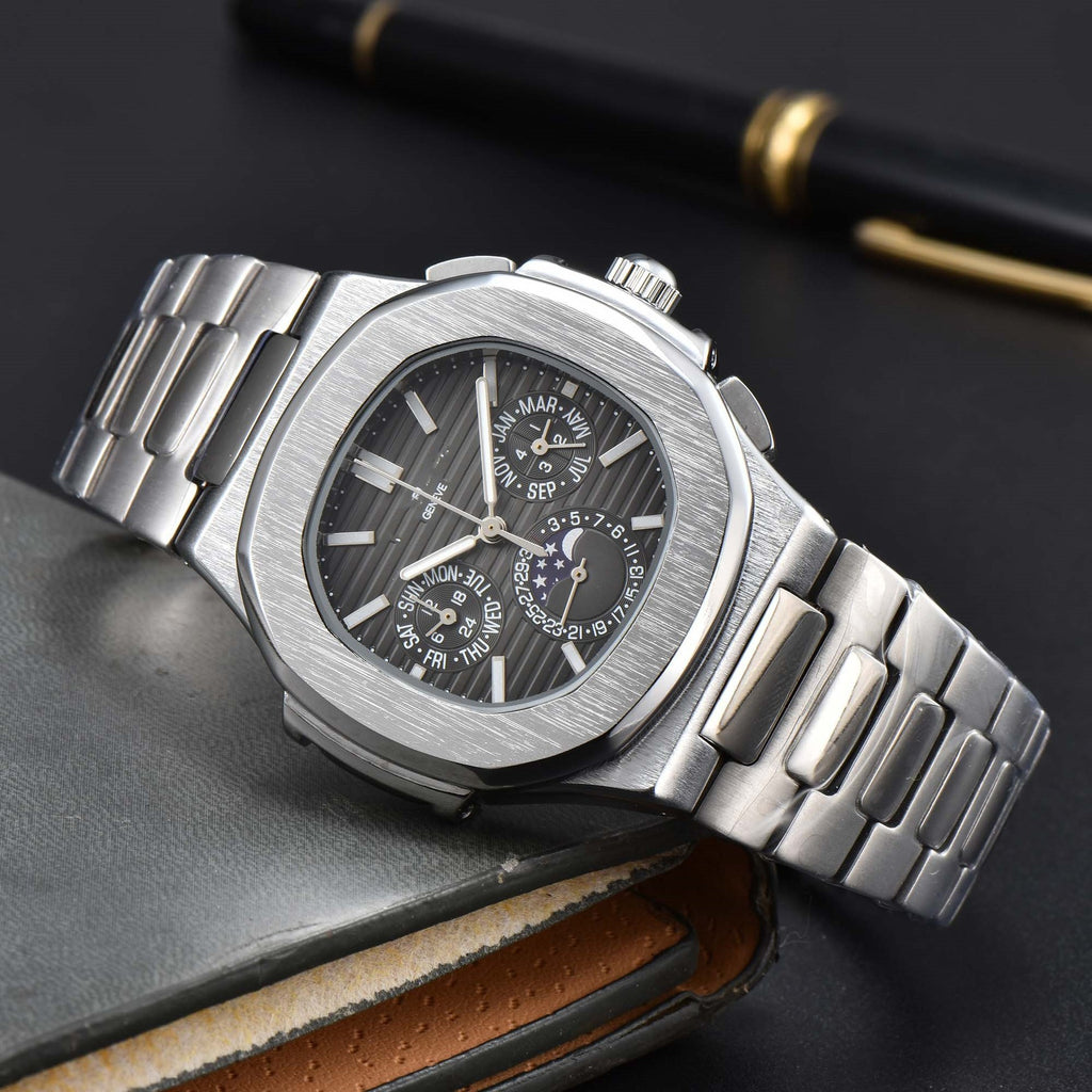 Nautilus Herrenuhr mit Stahlarmband – Ansicht 7