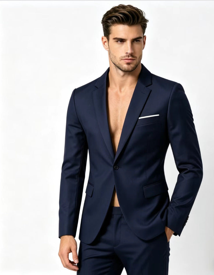 Herren Slim-Fit Anzug für Business und Freizeit