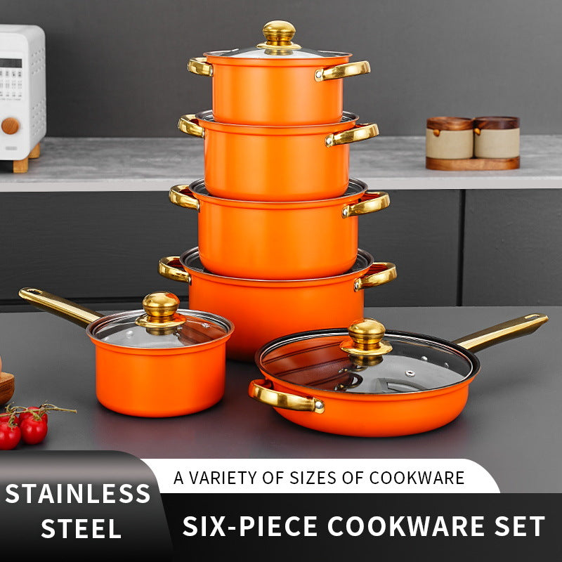 Gold Dual-sided Stockpot, 12-teiliges Set