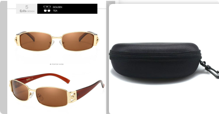 Vintage Sonnenbrille mit quadratischem Rahmen