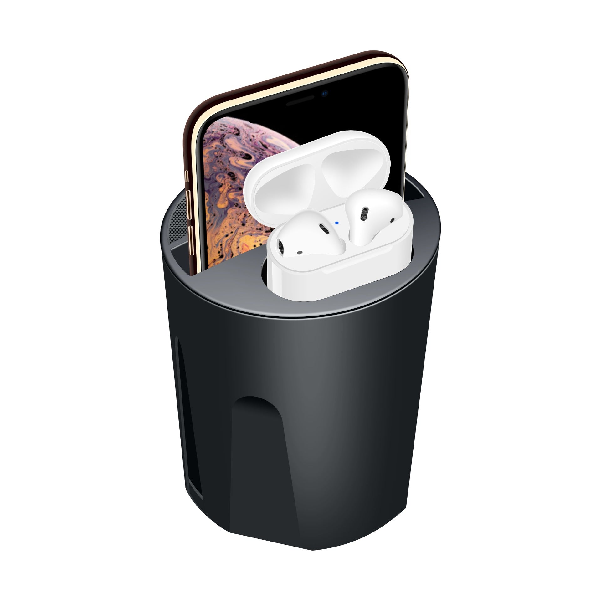 2-in-1 Kabelloses Auto-Lade-Dock