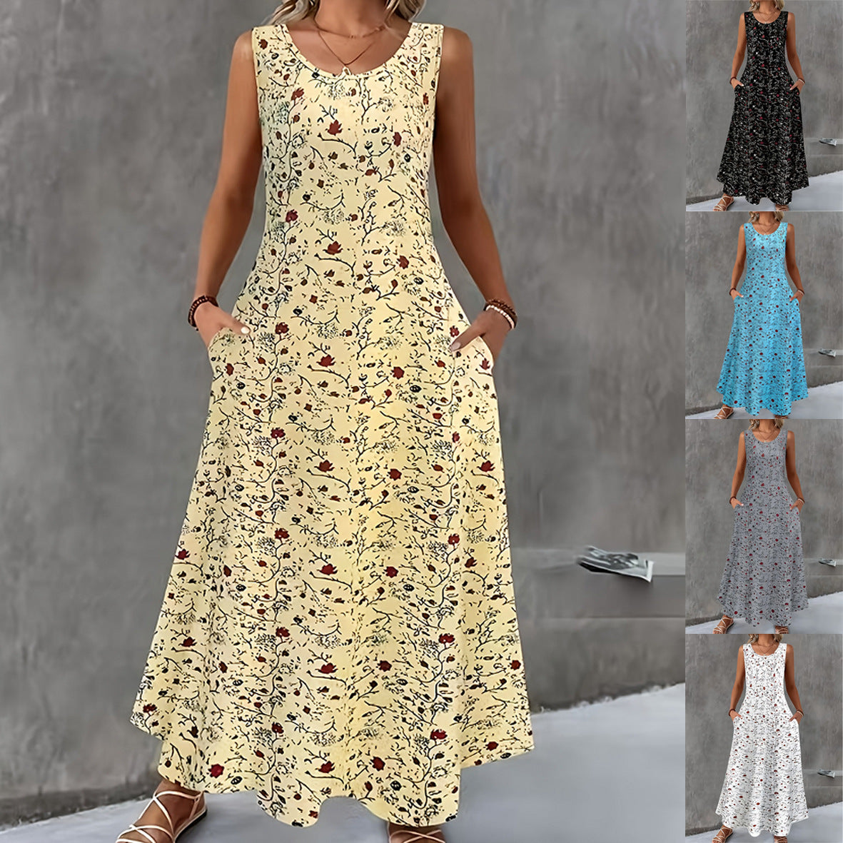 Sleeveless A-Linie Kleid