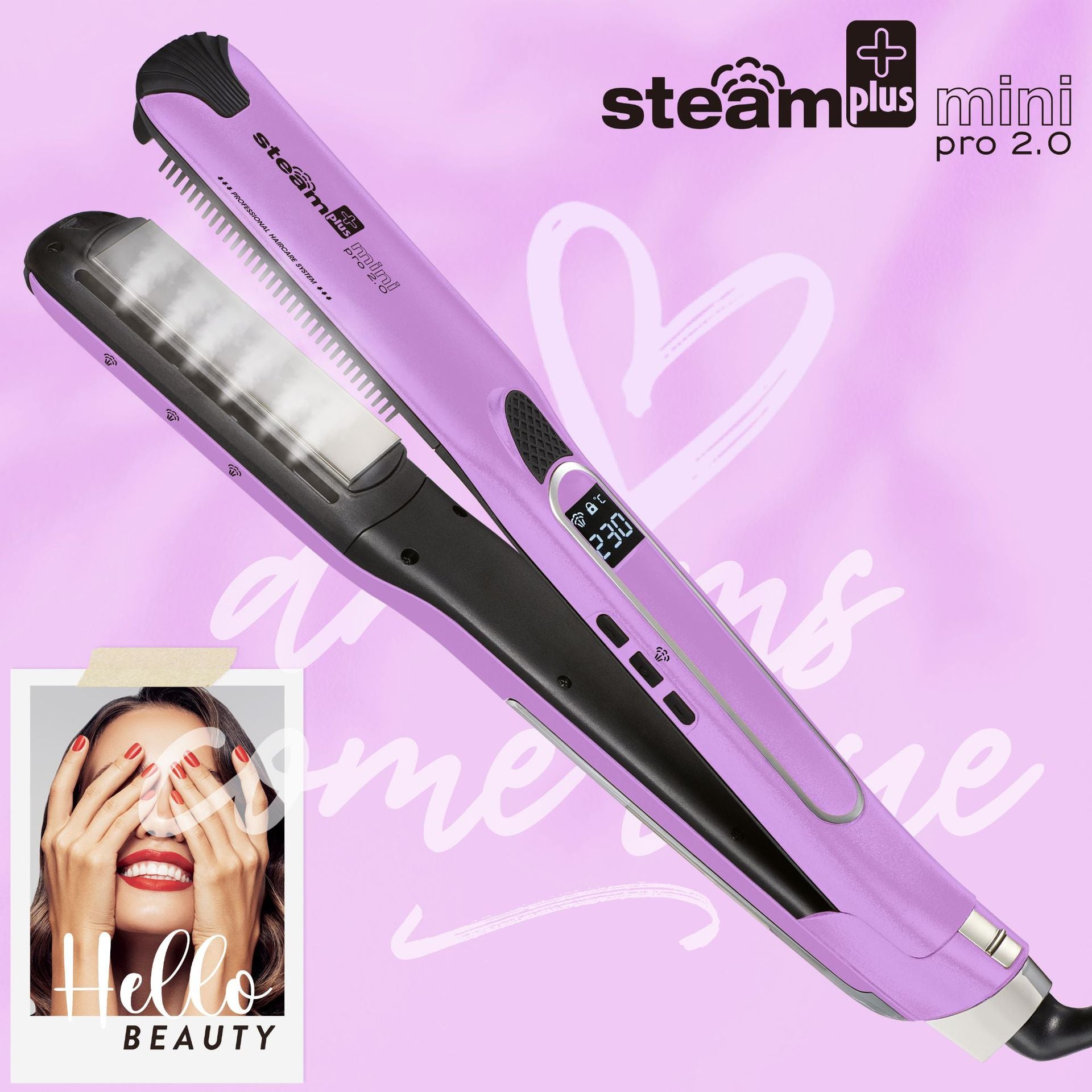 Mini Dampf-Haarglätter für Locken & Glätten – Ansicht 8