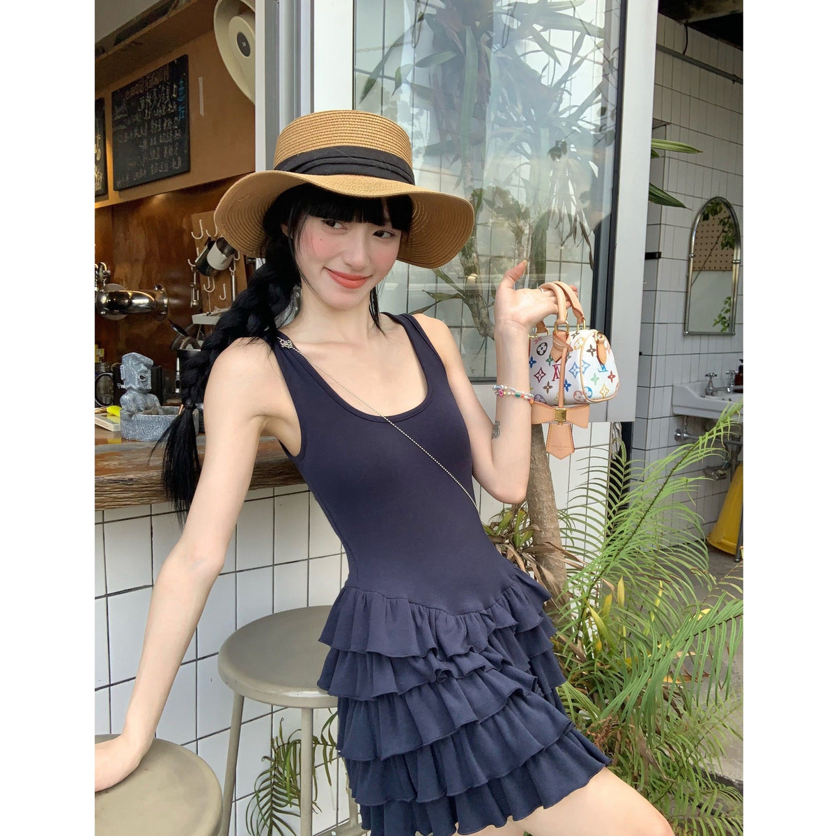 Weisses Trägerkleid für Damen – Bild 5 | LuxeStyle