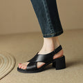 Retro-Sandalen mit Riemen und Blockabsatz – Bild 21 | LuxeStyle