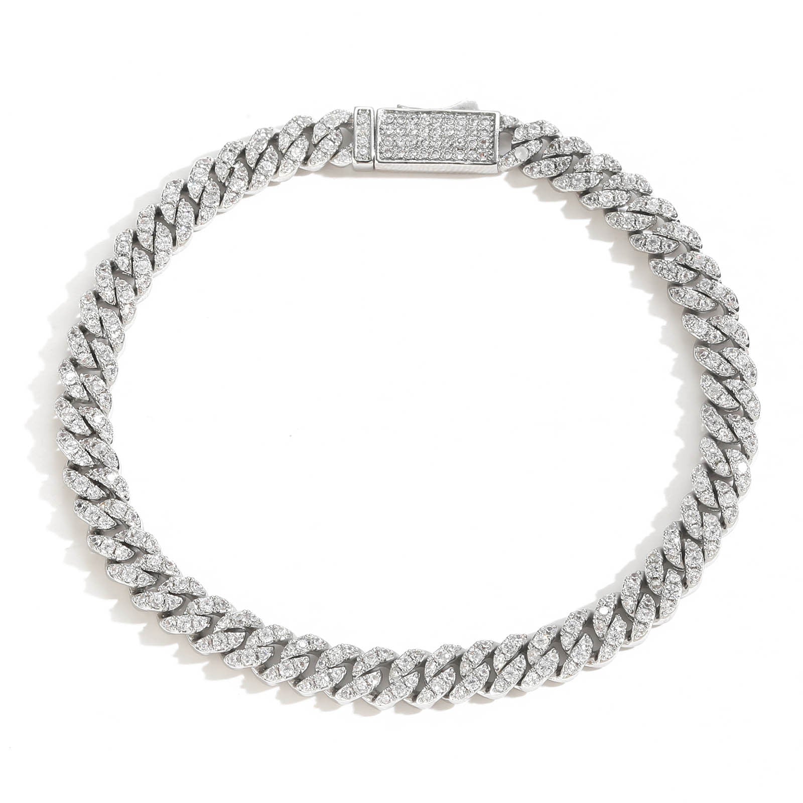 Eleganter Herrenarmreif mit Zirkonia