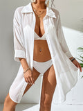 Chiffon Polo Langarmshirt mit UV-Schutz