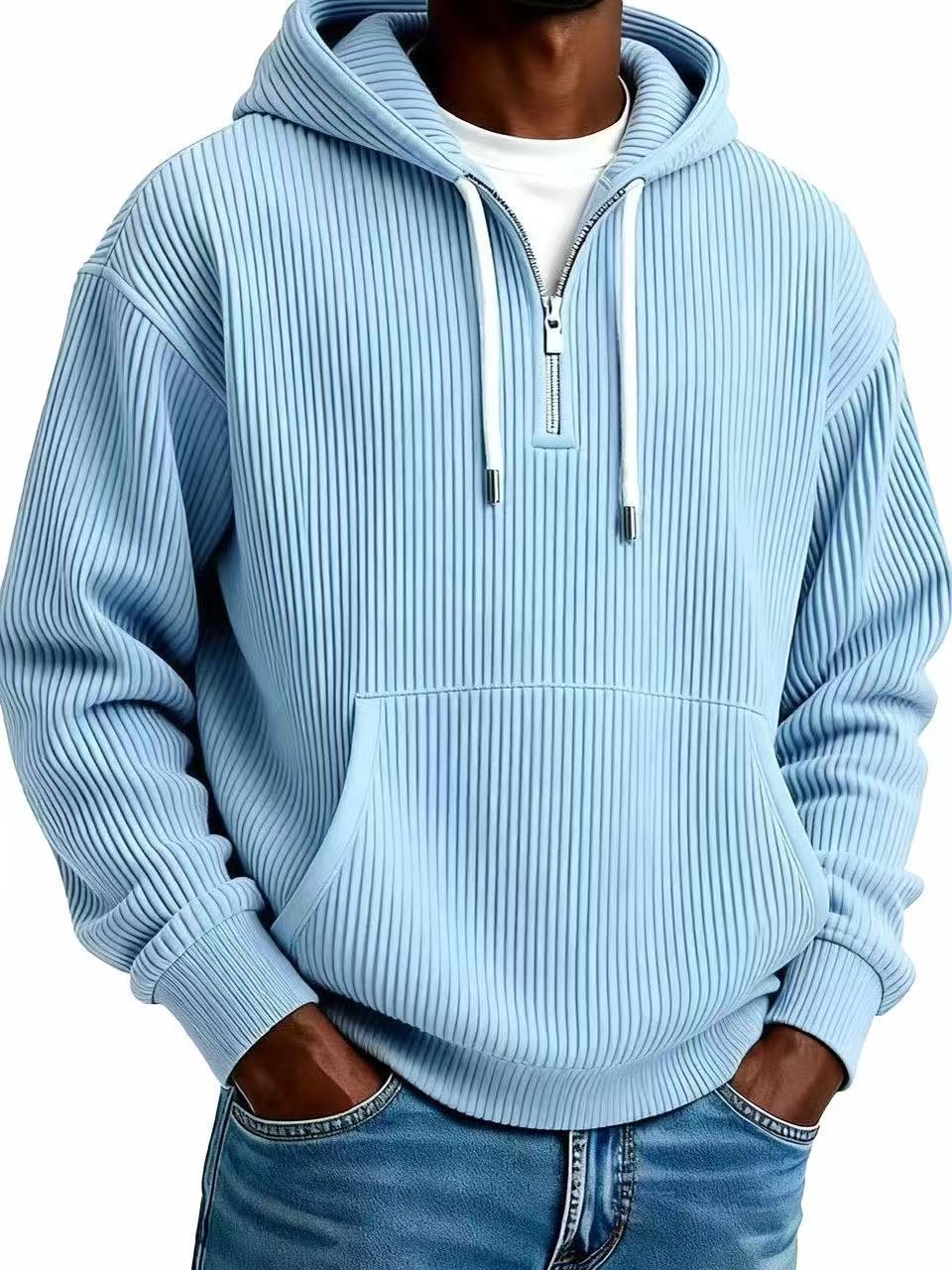 Herren Corduroy Hoodie Langarm