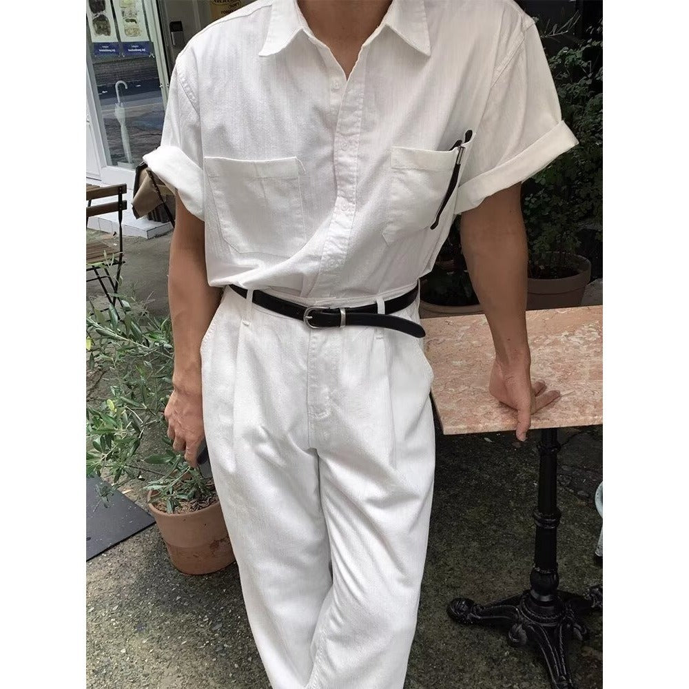 Japanisches Kurzarmhemd für Herren | LuxeStyle