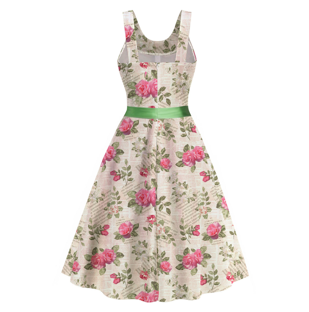 A-Linien-Kleid mit Blumenmuster, ärmellos – Bild 6 | LuxeStyle
