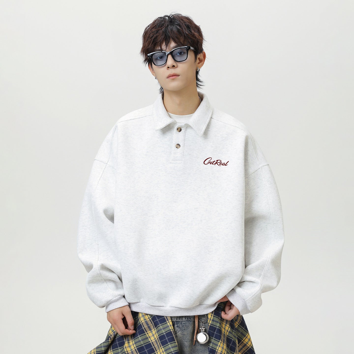 Retro-Pullover mit langen Ärmeln