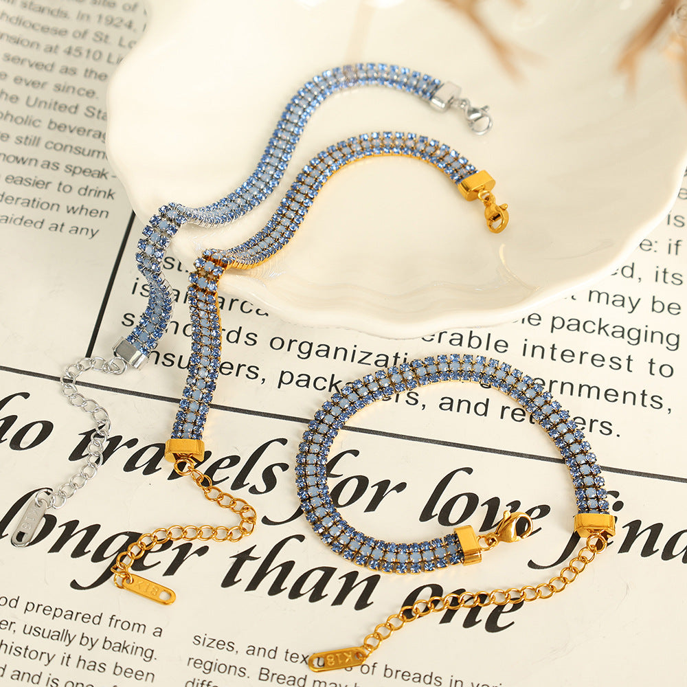 Verstellbares dreilagiges Armband, vergoldet | LuxeStyle