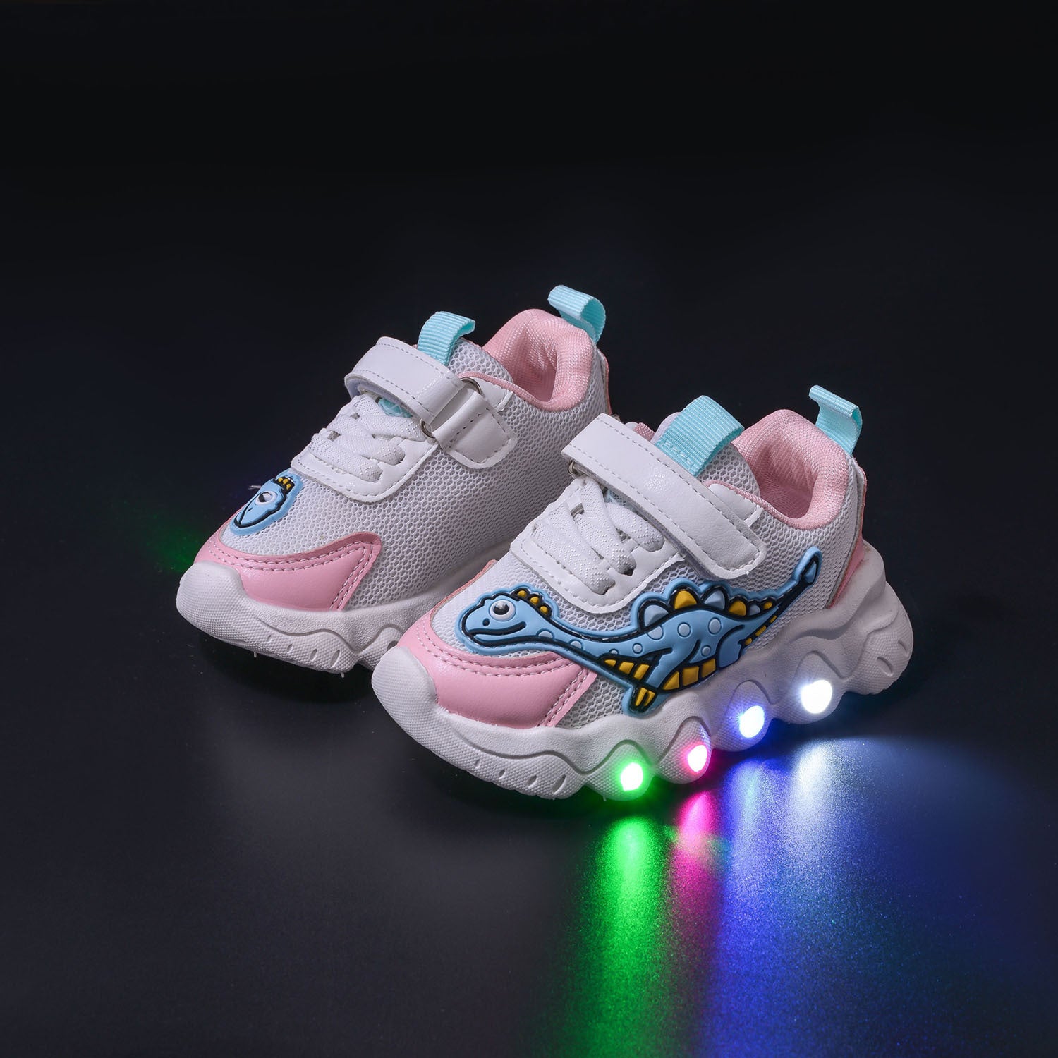 Dinosaurier LED Mesh-Sneaker für Kinder